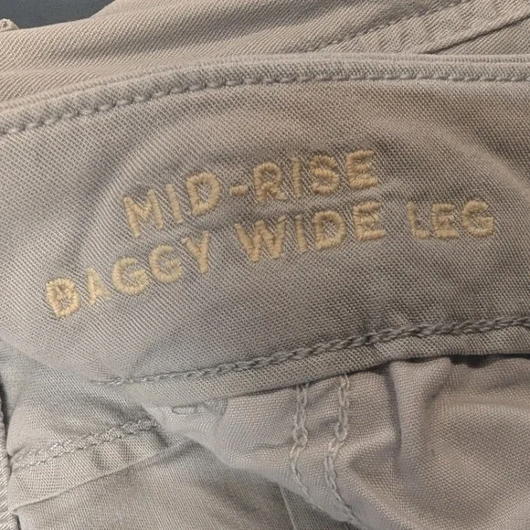 NWT American Eagle Dreamy Drape Cargo Pants Womens 8 Grey Wide Leg Mid Rise - Picture 10 of 16